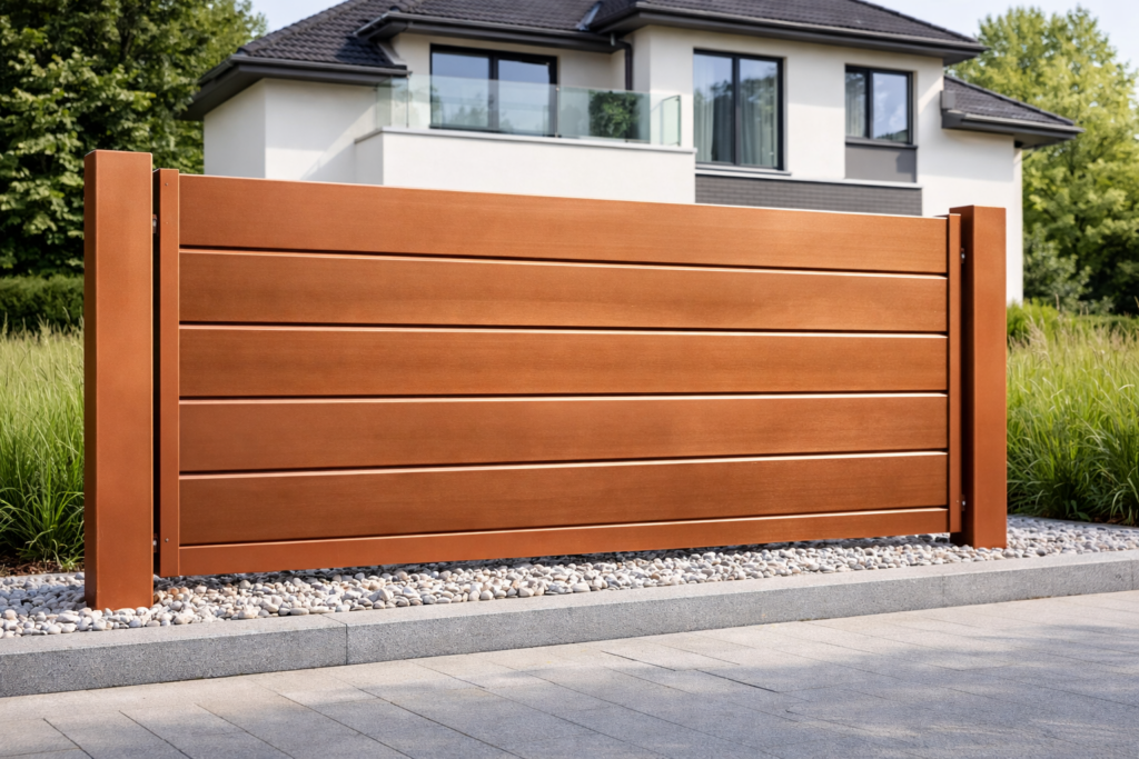 Metallzaun Trawertyn Plus